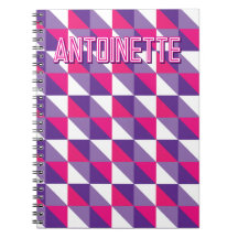 Retro-geometrische abstrakte rosa lila und weiße N