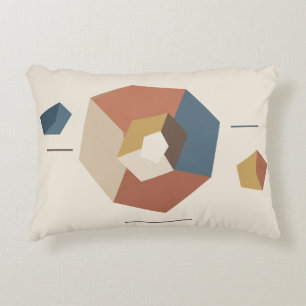 Retro-geometrische facettierte Spirale Dekokissen