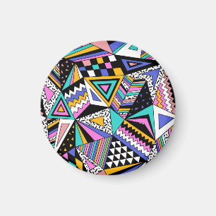 Retro-geometrische Formen: Farbige Vintage. Magnet