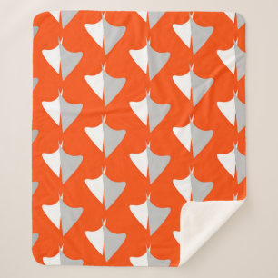 Retro geometrische Formen mit nahtloser Musterkabs Sherpadecke