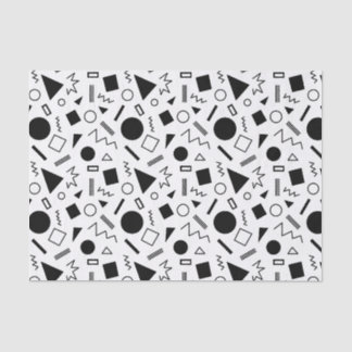 Retro-geometrische Formen Muster Seidenpapier