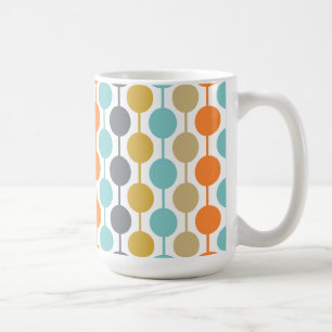 Retro-geometrische Kreismuster im Stil der Mitte d Kaffeetasse