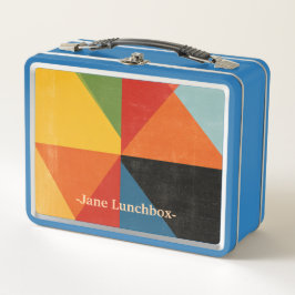 Retro-geometrische Metall-Lunchbox mit individuell Metall Brotdose