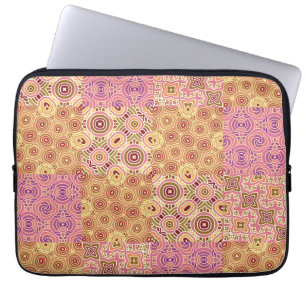 Retro-geometrische Patchwork Laptopschutzhülle
