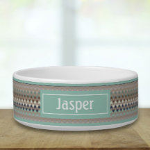 Retro-geometrischer Druck Napf für Haustiere