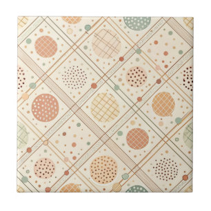 Retro geometrischer Kreis Abstract des mittleren Fliese