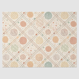 Retro-geometrischer Kreis Abstract im Stil der M Seidenpapier