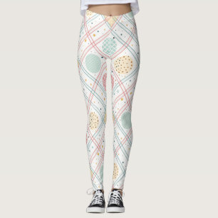 Retro geometrischer Kreis   Abstrakt aus der Mitte Leggings