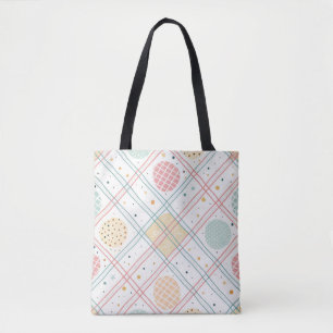 Retro geometrischer Kreis Abstrakt aus der Mitte Tasche