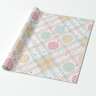 Retro geometrischer Kreis Abstraktes Design der Geschenkpapier
