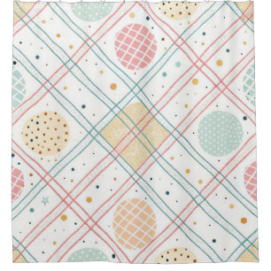 Retro geometrischer Kreis   Mid-Century Abstract ( Duschvorhang