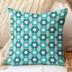 Retro geometrisches Blumenmuster Kissen