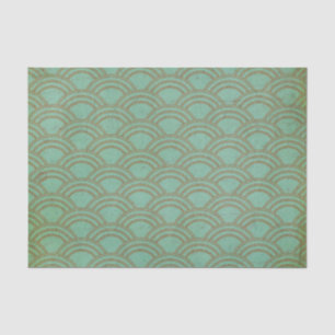 Retro Geometrisches Distressed Design Seidenpapier