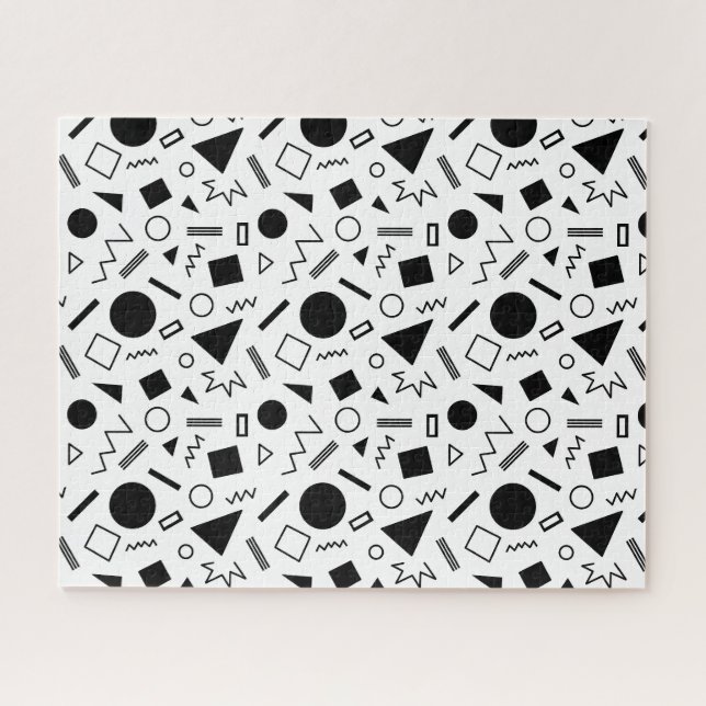Retro-geometrisches Formenmuster (Horizontal)
