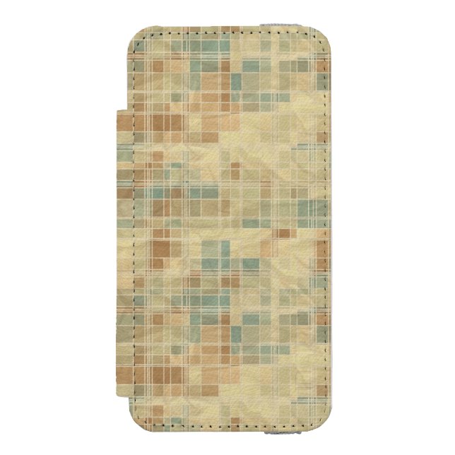 Retro geometrisches Muster 2 Incipio iPhone Geldbeutel-Hülle (Folio Vorderseite)