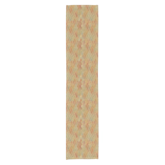 Retro geometrisches Muster 2 Kurzer Tischläufer (Vorderseite)