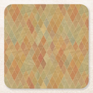 Retro geometrisches Muster 2 Rechteckiger Pappuntersetzer