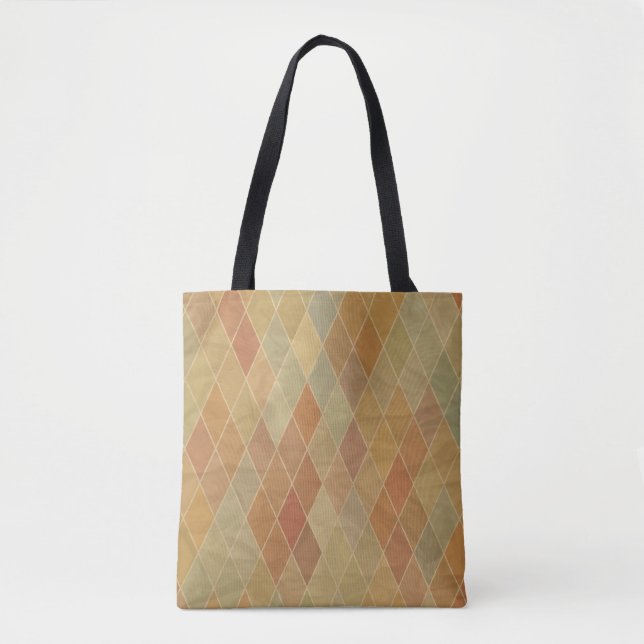 Retro geometrisches Muster 2 Tasche (Vorderseite)