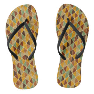 Retro geometrisches Muster 3 Flip Flops