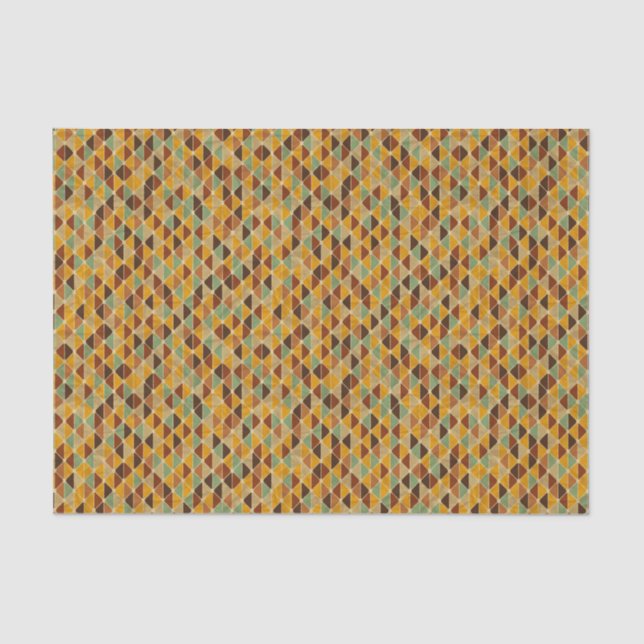 Retro geometrisches Muster 3 Seidenpapier (Vorderseite)