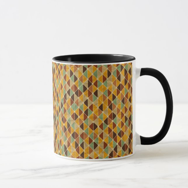 Retro geometrisches Muster 3 Tasse (Rechts)
