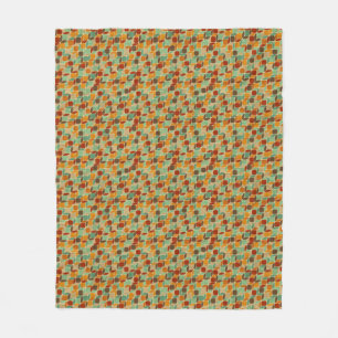 Retro geometrisches Muster 4 Fleecedecke