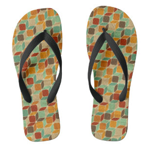 Retro geometrisches Muster 4 Flip Flops