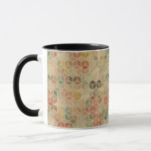 Retro geometrisches Muster 5 Tasse