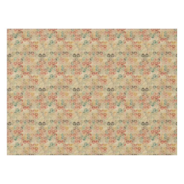 Retro geometrisches Muster 5 Tischdecke (Vorderseite (Horizontal))