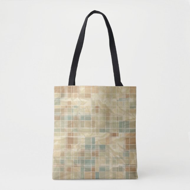 Retro geometrisches Muster 6 Tasche (Vorderseite)