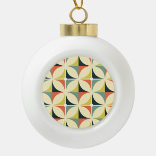 Retro-geometrisches Muster der 60er Jahre. Keramik Kugel-Ornament