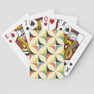 Retro-geometrisches Muster der 60er Jahre. Spielkarten