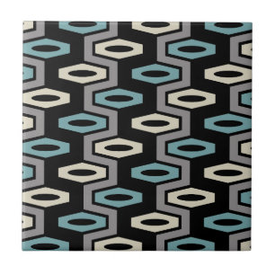 Retro geometrisches Muster Fliese