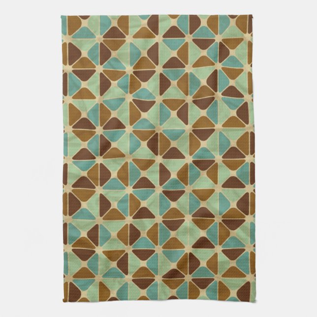 Retro geometrisches Muster Handtuch (Vertikal)