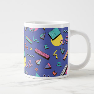 Retro-geometrisches Muster Jumbo-Tasse