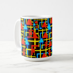 Retro geometrisches Muster Kaffeetasse