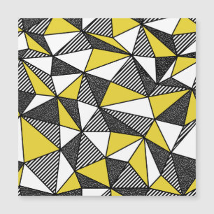 Retro-geometrisches Muster mit geringer Pollänge Magnetkarte