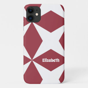 Retro-geometrisches Muster mit individuellem Namen Case-Mate iPhone Hülle