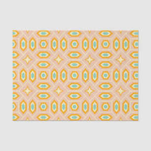 Retro geometrisches Muster mit Sechsecken und Ster Seidenpapier