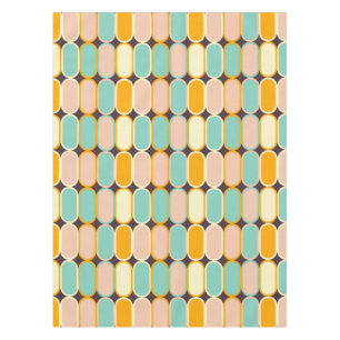 Retro-geometrisches Muster mit vertikalen Ovalen Tischdecke