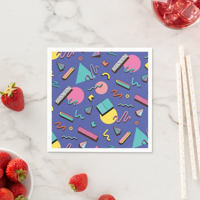 Retro geometrisches Muster Serviette (Beispiel)