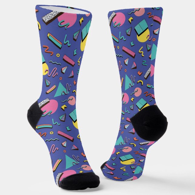 Retro geometrisches Muster Socken (Gewinkelt)