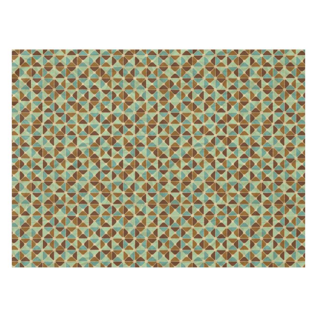 Retro geometrisches Muster Tischdecke (Vorderseite (Horizontal))