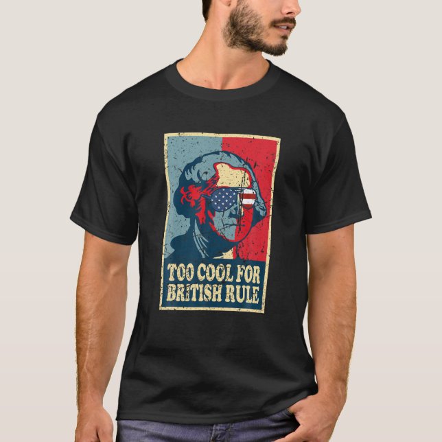 Retro George Washington Cool für die britische Reg T-Shirt (Vorderseite)