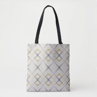 Retro gepunktetes geometrisches Zickzag-Muster Tasche
