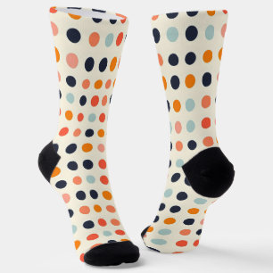 Retro gepunktetes Muster Socken