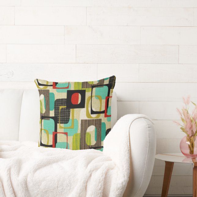 Retro Gerahmt Tan Kissen (Liege)