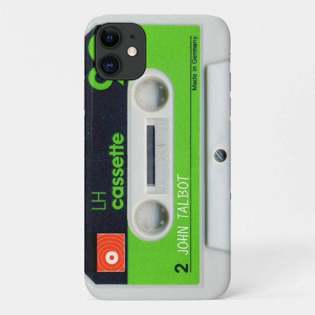 Retro German Audiotape Cassette personalisiert iPC Case-Mate iPhone Hülle (Rückseite)