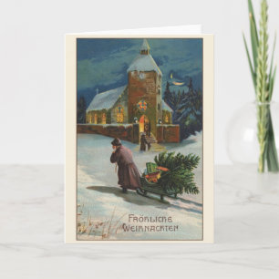 Retro German Fröhliche Weihnachten