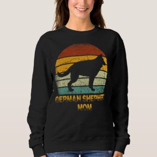 Retro German Shepherd Mama Dackel Dog Owner Mutter Sweatshirt